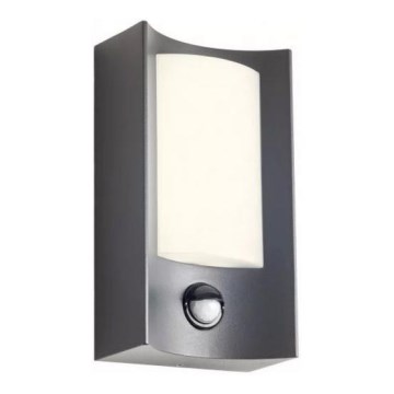 Redo 90486 - Iluminação de parede exterior LED com sensor WARP LED/8W/230V 3000K IP44 antracite