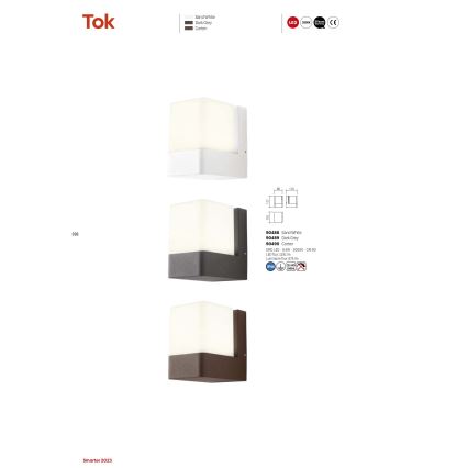 Redo 90489 - Iluminação de parede exterior LED TOK LED/9,4W/230V IP44 antracite