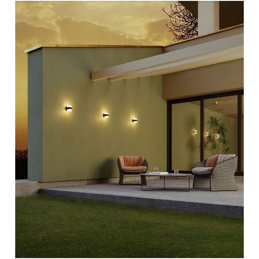 Redo 90492 - Iluminação de parede exterior LED TOK LED/14,8W/230V IP44 antracite
