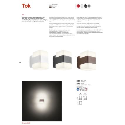 Redo 90492 - Iluminação de parede exterior LED TOK LED/14,8W/230V IP44 antracite