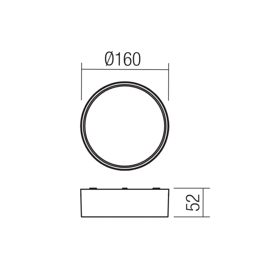 Redo 90496 - Iluminação de teto exterior LED URANIA LED/10W/230V diâmetro 16 cm 3000K IP65 castanho