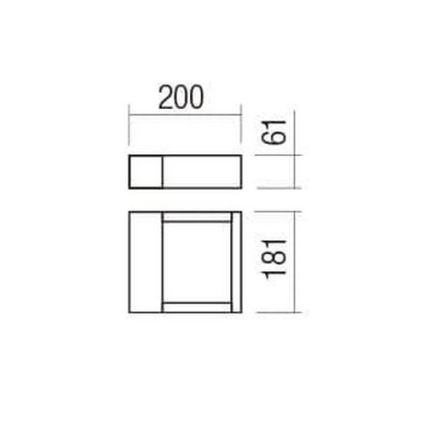 Redo 90508 - Iluminação de parede exterior LED WALD LED/10W/230V IP65 antracite