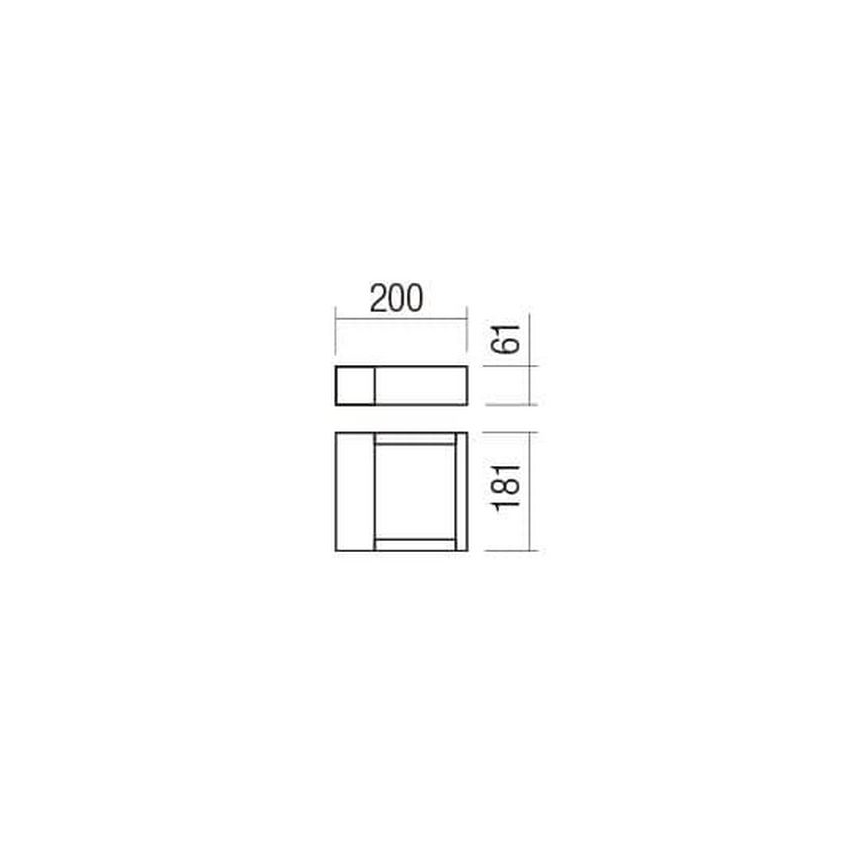 Redo 90508 - Iluminação de parede exterior LED WALD LED/10W/230V IP65 antracite