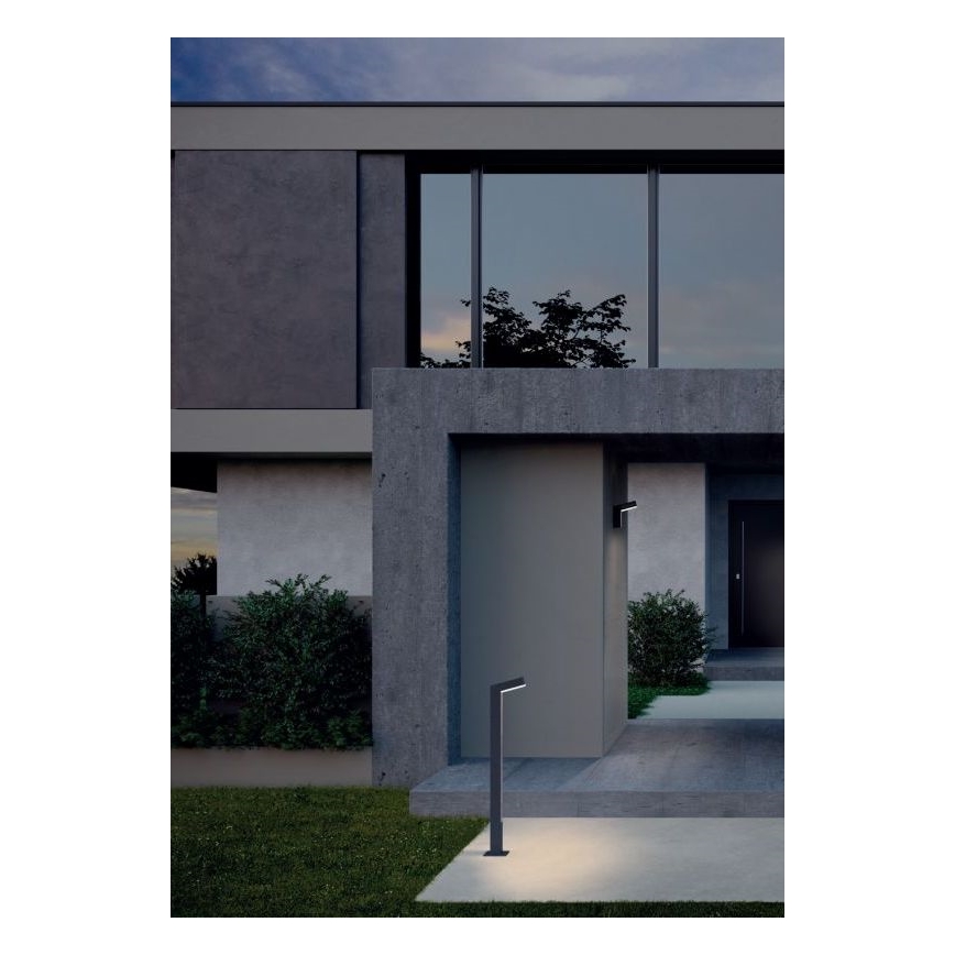 Redo 90510 - Iluminação de parede exterior LED WOODY LED/10W/230V IP54 antracite