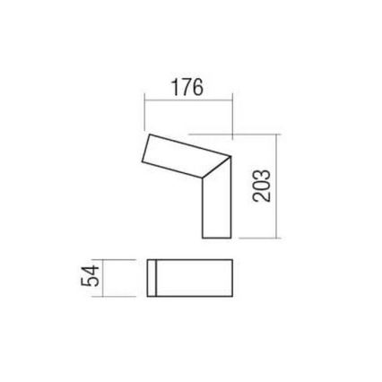 Redo 90510 - Iluminação de parede exterior LED WOODY LED/10W/230V IP54 antracite