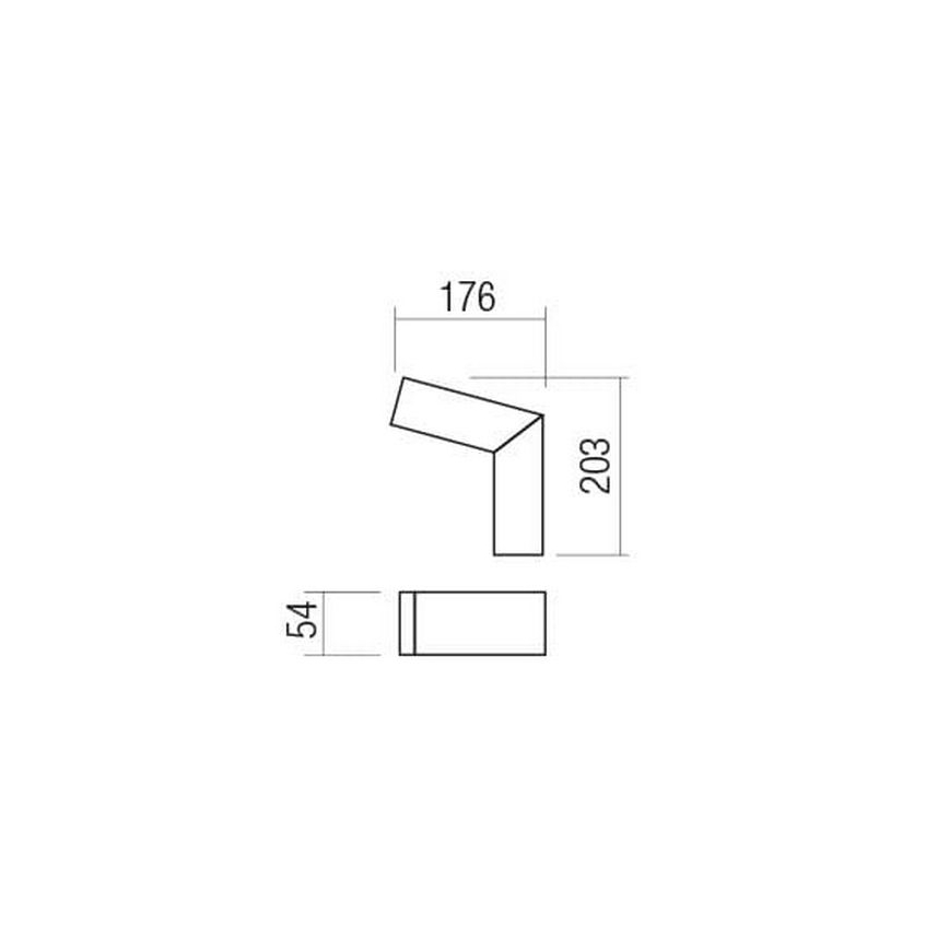 Redo 90510 - Iluminação de parede exterior LED WOODY LED/10W/230V IP54 antracite