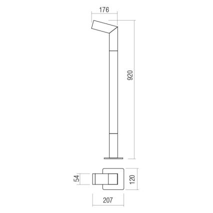 Redo 90512 - Candeeiro exterior LED WOODY LED/10W/230V IP54 antracite