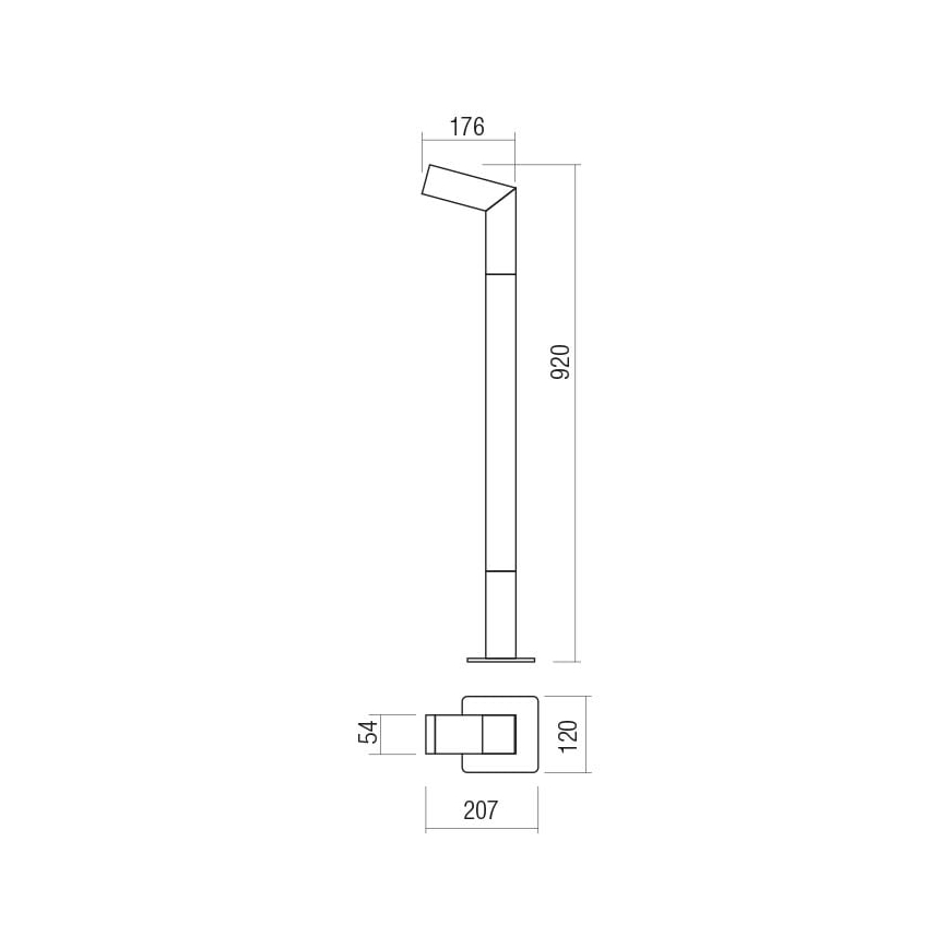 Redo 90512 - Candeeiro exterior LED WOODY LED/10W/230V IP54 antracite