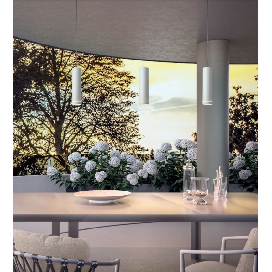 Redo 90513 - Iluminação suspensa exterior LED KLOU LED/9W/230V IP54 branco