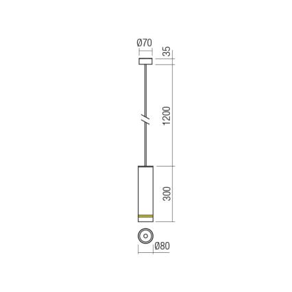 Redo 90515 - Iluminação suspensa exterior LED KLOU LED/9W/230V IP54 castanho
