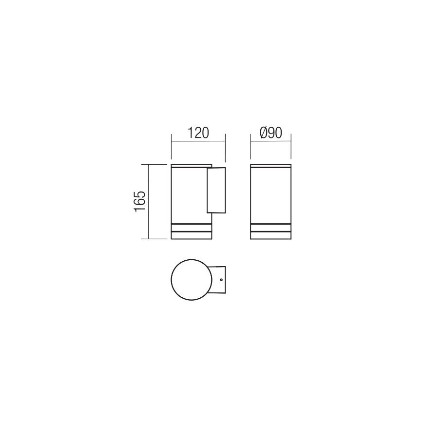 Redo 90517 - Iluminação de parede exterior CARGO 1xGU10/28W/230V IP54 antracite