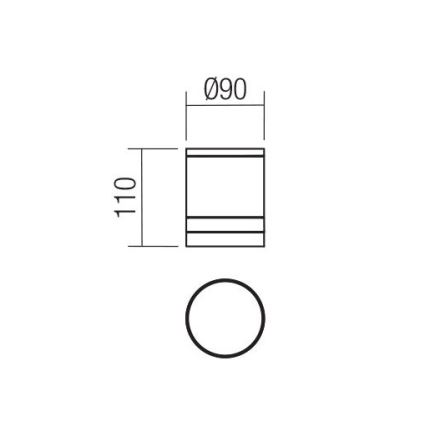 Redo 90519 - Iluminação de teto exterior CARGO 1xGU10/28W/230V IP54 antracite