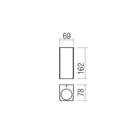 Redo 90531 - Iluminação de parede exterior LED BRIO LED/10W/230V 3000K IP54 castanho