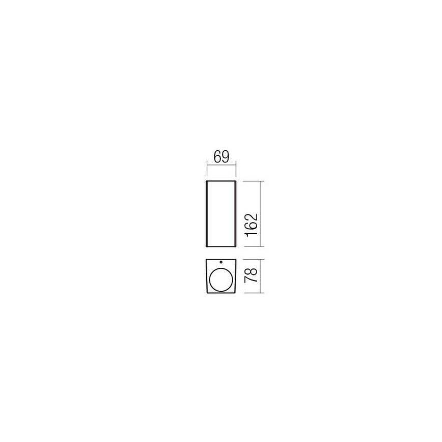 Redo 90531 - Iluminação de parede exterior LED BRIO LED/10W/230V 3000K IP54 castanho