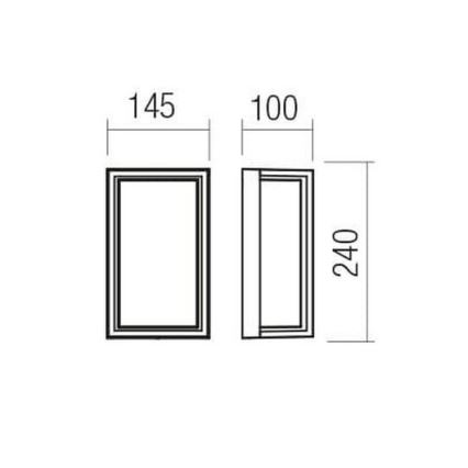 Redo 90533 - Iluminação de parede exterior LED QUADRIS LED/12W/230V IP54 antracite