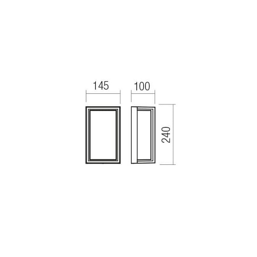 Redo 90533 - Iluminação de parede exterior LED QUADRIS LED/12W/230V IP54 antracite