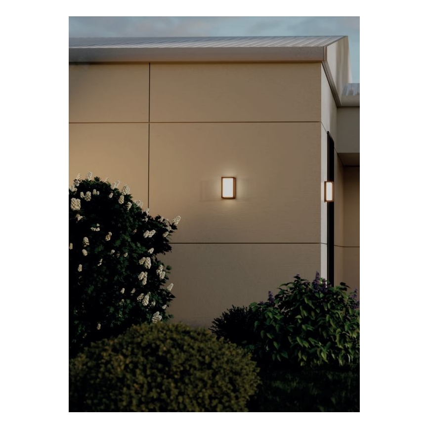 Redo 90534 - Iluminação de parede exterior LED QUADRIS LED/12W/230V IP54 castanho