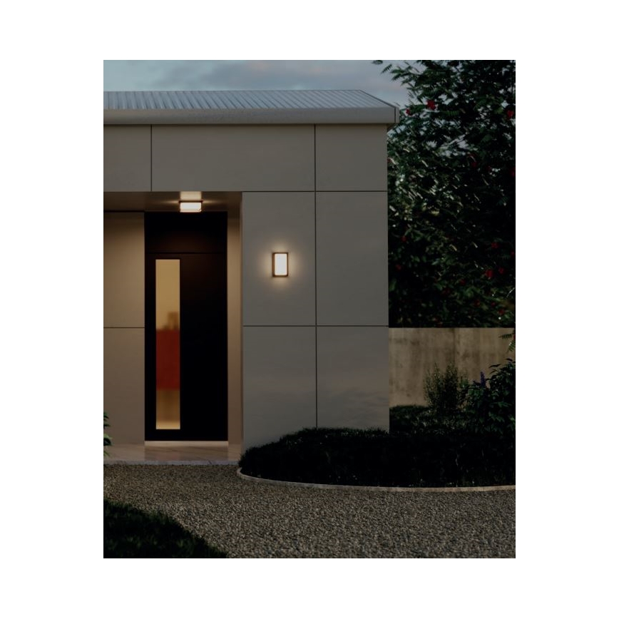 Redo 90534 - Iluminação de parede exterior LED QUADRIS LED/12W/230V IP54 castanho