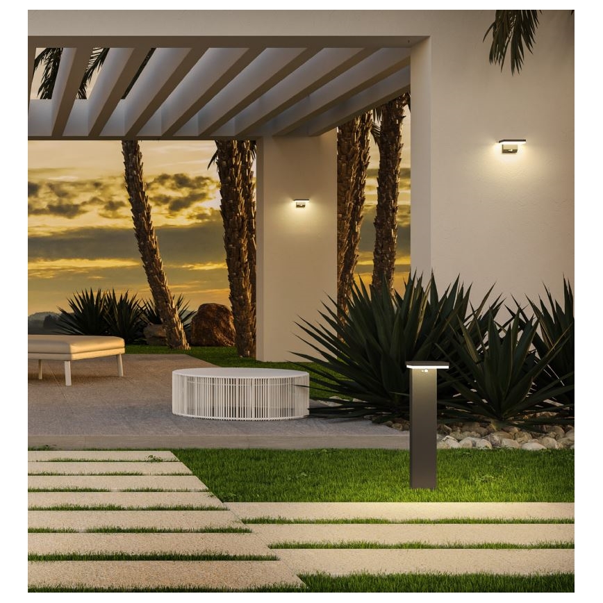 Redo 90535 - Iluminação solar de parede LED com sensor TAIYO LED/2W/3,7V 3000K IP54 antracite