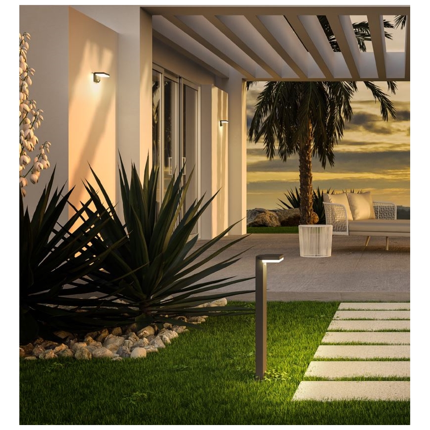 Redo 90535 - Iluminação solar de parede LED com sensor TAIYO LED/2W/3,7V 3000K IP54 antracite