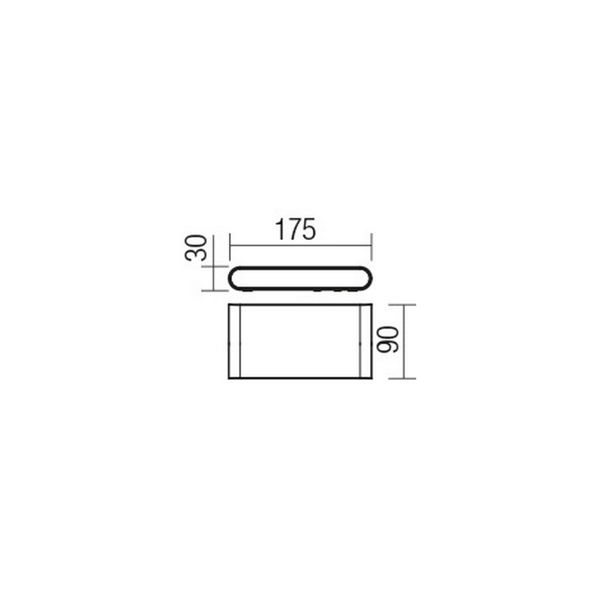 Redo 9054 - Iluminação de parede exterior LED POCKET LED/13W/230V IP54 antracite