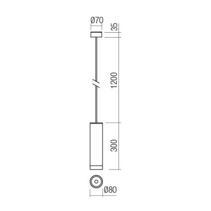 Redo 90570 - Iluminação suspensa exterior LED KLOU LED/9W/230V IP54 branco