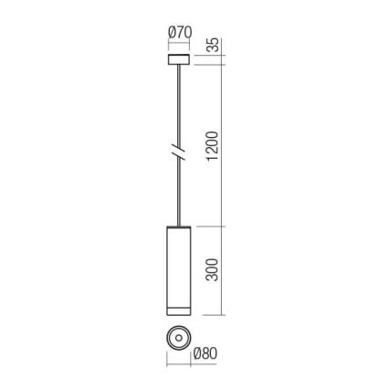 Redo 90571 - Iluminação suspensa exterior LED KLOU LED/9W/230V IP54 antracite