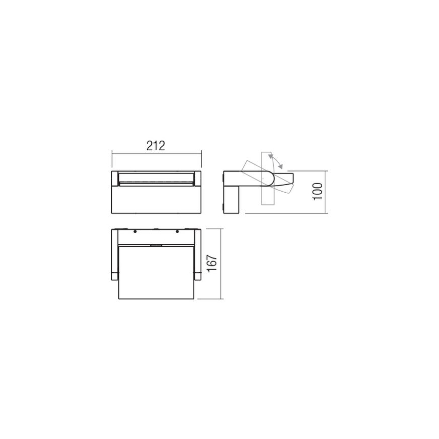 Redo 90585 - Iluminação de parede exterior LED FLIP LED/20W/230V CRI 90 3000K IP54 castanho