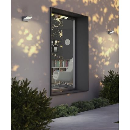 Redo 90587 - Iluminação de parede exterior LED com sensor FLIP LED/20W/230V CRI 90 3000K IP54 antracite