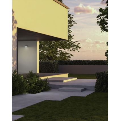 Redo 90587 - Iluminação de parede exterior LED com sensor FLIP LED/20W/230V CRI 90 3000K IP54 antracite