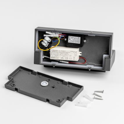 Redo 90587 - Iluminação de parede exterior LED com sensor FLIP LED/20W/230V CRI 90 3000K IP54 antracite