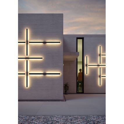 Redo 90625 - Iluminação de parede exterior LED REFLEXA LED/24W/230V 3000K 144 cm IP54 preto