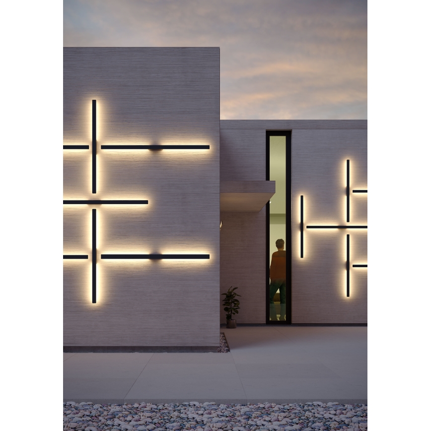 Redo 90625 - Iluminação de parede exterior LED REFLEXA LED/24W/230V 3000K 144 cm IP54 preto