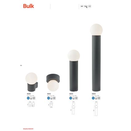 Redo 90642 - Candeeiro exterior BULK 1xE27/28W/230V 50 cm IP44 antracite