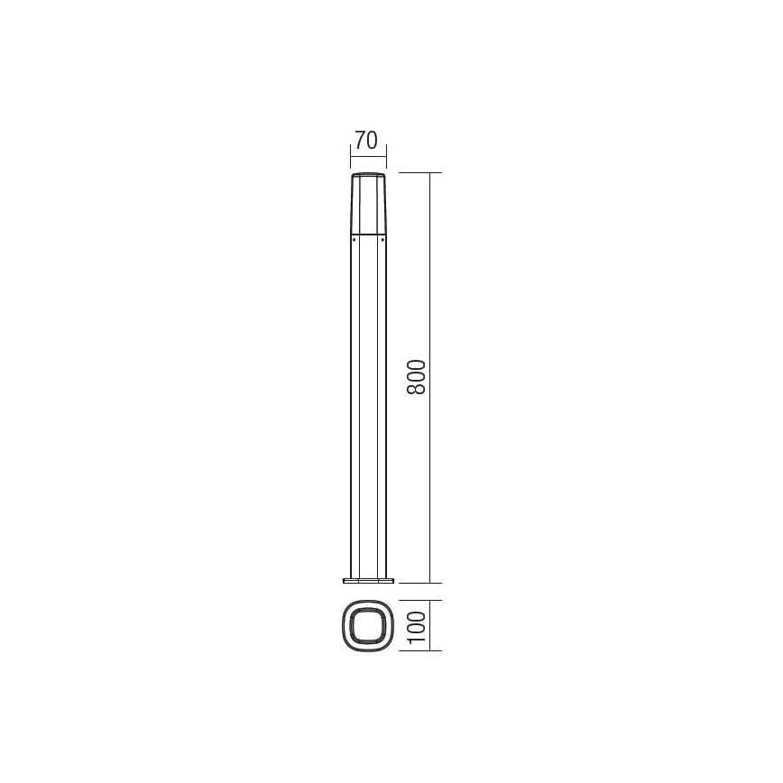 Redo 9078 - Candeeiro de exterior CRAYON 1xE27/42W/230V IP44