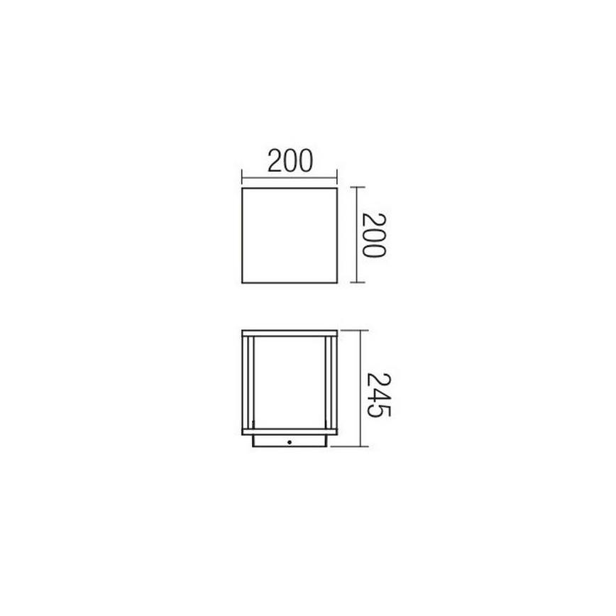 Redo 9109 - Candeeiro exterior VITRA 1xE27/15W/230V IP54 preto