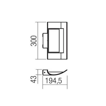 Redo 9112 - Iluminação de parede exterior LED VELA LED/24W/230V IP54