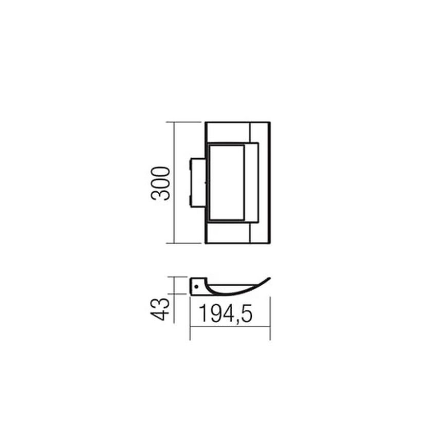 Redo 9112 - Iluminação de parede exterior LED VELA LED/24W/230V IP54