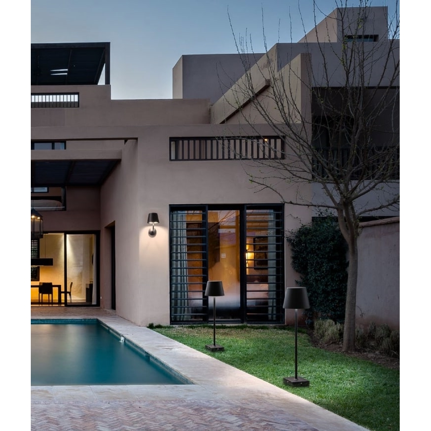Redo 9125 - Candeeiro de parede exterior LED GIORGIO LED/7W/230V IP65 preto