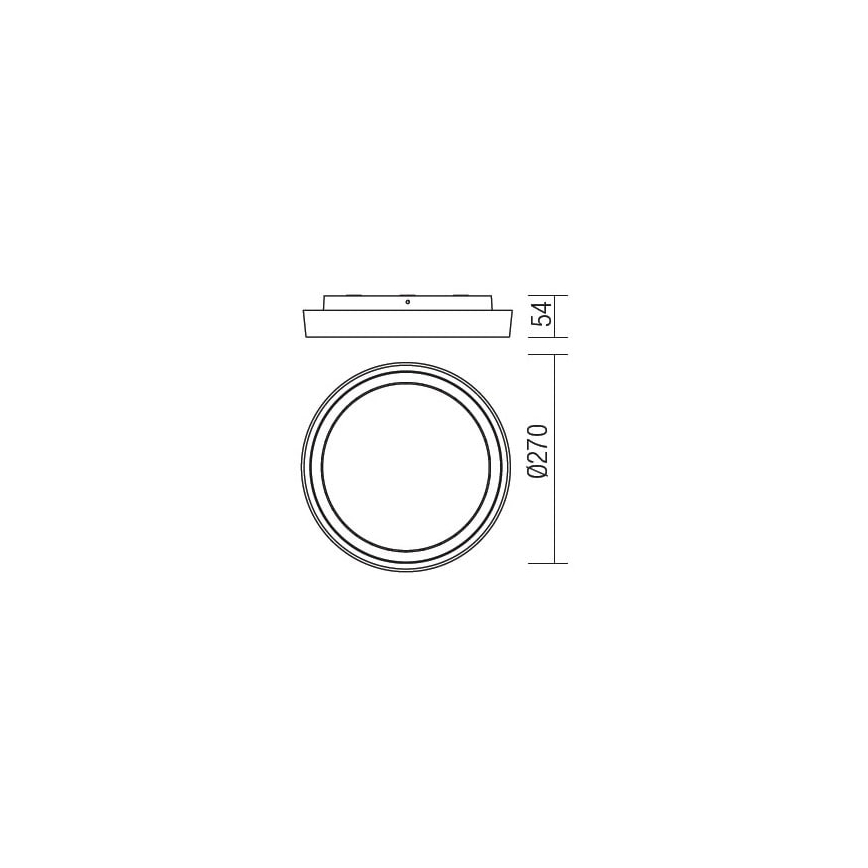 Redo 9180 - Iluminação de teto exterior LED BEZEL LED/25W/230V diâmetro 27 cm IP54 branco