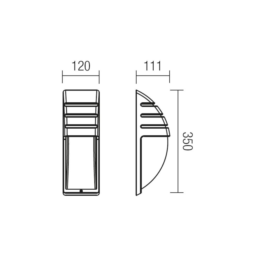 Redo 9210 - Luz de parede de exterior BONN 1xE27/42W/230V IP44