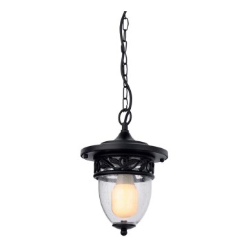 Redo 9399 - Candelabro suspenso exterior BASEL 1xE27/42W/230V IP44 preto