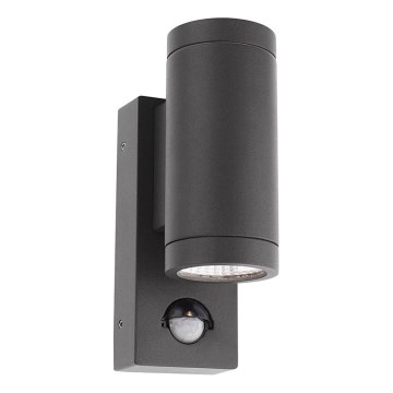 Redo 9453 - Iluminação de parede exterior LED com sensor VINCE 2xLED/3W/230V IP54 antracite