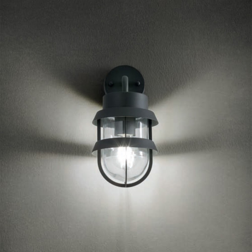 Redo 9498 - Candeeiro de parede exterior CLAUT 1xE27/42W/230V IP44 antracite