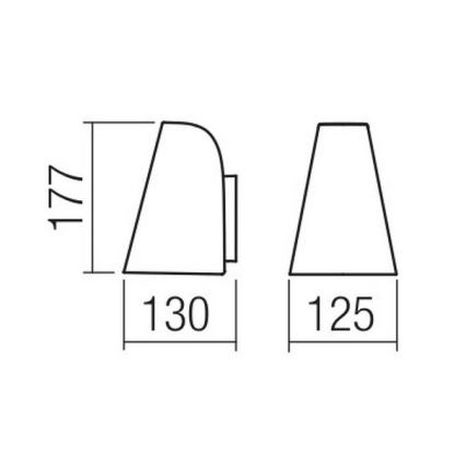 Redo 9529 - Luz de parede ALVAR 1xGU10/35W/230V IP44