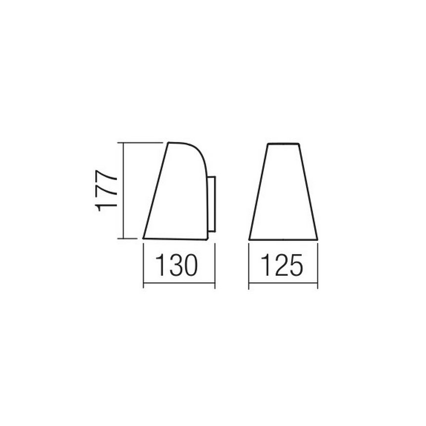 Redo 9529 - Luz de parede ALVAR 1xGU10/35W/230V IP44