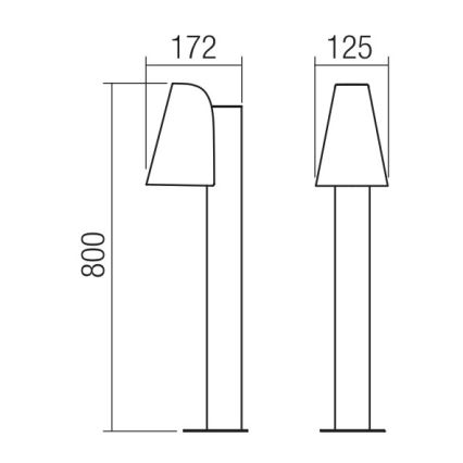 Redo 9532 - Candeeiro de exterior ALVAR 1xGU10/35W/230V IP44