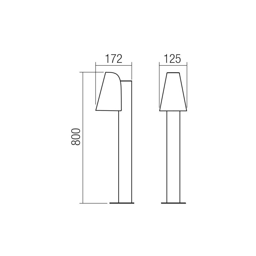 Redo 9532 - Candeeiro de exterior ALVAR 1xGU10/35W/230V IP44