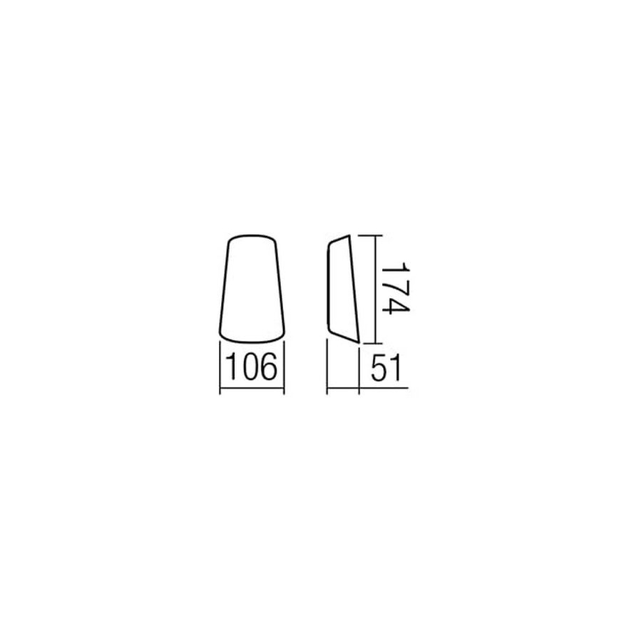 Redo 9536 - Luz de parede LED de exterior TWILL 1xLED/11W/230V IP65