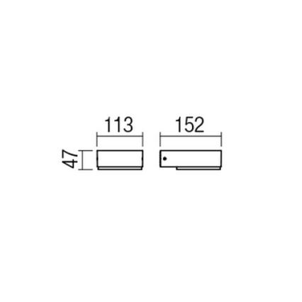 Redo 9560 - Iluminação de parede exterior LED CUBE LED/7W/230V 3000K IP54 antracite